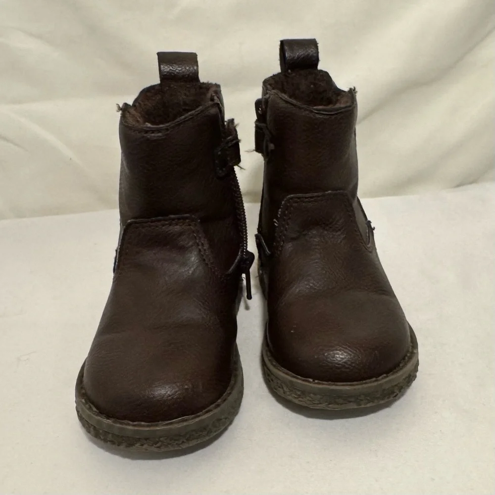 GAP Shoes Chelsea Brown Zip Cowboy Boots With Fleece‎ Lining Size 7C